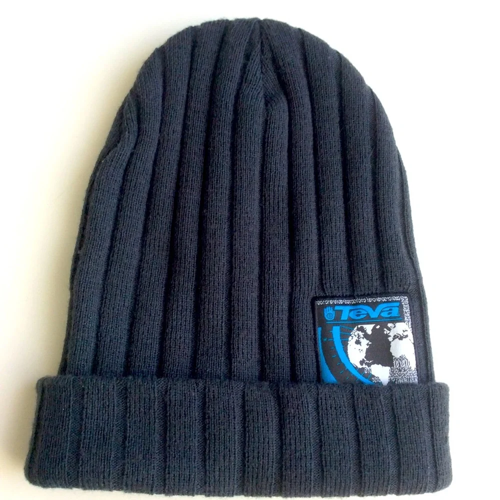 Teva Knit Stretch Beanie Unisex Streetwear OS
